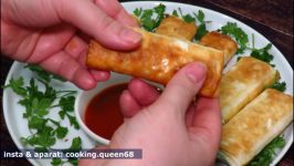 آموزش آشپزی  رول مرغ پنیر  آموزش فینگرفود  finger food