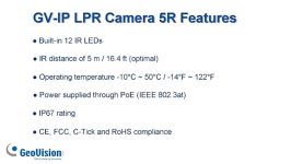 دوربین پلاک خوان تحت شبکه ژئوویژن IP LPR Cam 5R