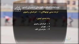 واحد مرکزی خبر گزارش مسابقات اسکیت دختران