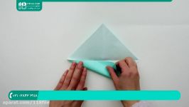 آموزش اوریگامی  ساخت اوریگامی سه بعدی  اوریگامی مقدماتی اوریگامی سنجاقک 