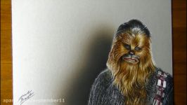 نقاشی 3بعدی  Chewbacca  Star Wars  3D Art  Marcello Barenghi