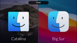 مقایسه تمام آیکون های مک او اس بیگ سِر کاتالینا  MacOS Big Sur vs Catalina