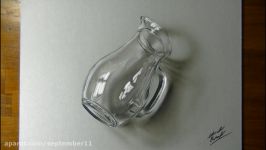 نقاشی 3بعدی  Glass Pitcher  3D Art  Marcello Barenghi