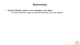 VS2012 2.Projects and Solutions 6.Summary