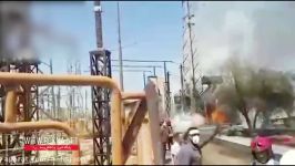 فیلمی انفجار نیروگاه شهید مدحج زرگان اهواز