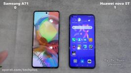 مقایسه سرعت دوربین Galaxy A71 Huawei Nova 5T