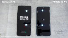 مقایسه سرعت دوربین Galaxy A71 Xiaomi Mi Note 10 Pro