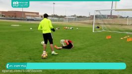 آموزش فوتبال پایه  فوتبال نمایشی کودکان نوجوانان دروازه بانی 