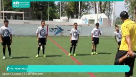 آموزش فوتبال پایه  فوتبال نمایشی کودکان نوجوانان مهارت های تکنیکی حرکتی 