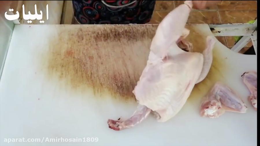روش خرد کردن مرغ برای جوجه کباب   خرد کردن سریع راحت تخصصی مرغ