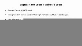 SignalR 5.Summary 2.SignalR for Web and .NET clients