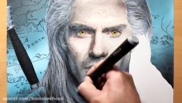 کشیدن نقاشی بسیار واقعی کاراکتر ویچر The Witcher هنری کویل