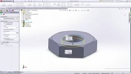 مدل سازی مهره هگز موضوع ACME  آموزش Solidworks