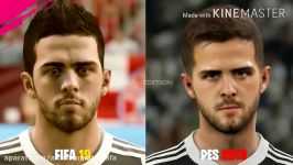 مقایسه گرافیكى pes2019 fifa19 صداى خودم رو ویدیو