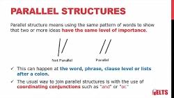 کلاس خصوصی IELTS  رایتینگ آیلتس  ساختارهای موازی