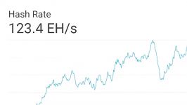 dssminer.com The bitcoin network hash reached a maximum value of 123.4 EH   s 