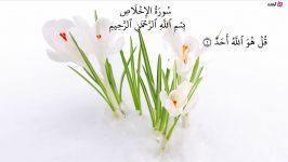 سه دفعه تکرار آیه به آیه سوره اخلاص