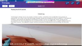 تسک 3 اسیکینگ Speaking Task 3 Tpo 25