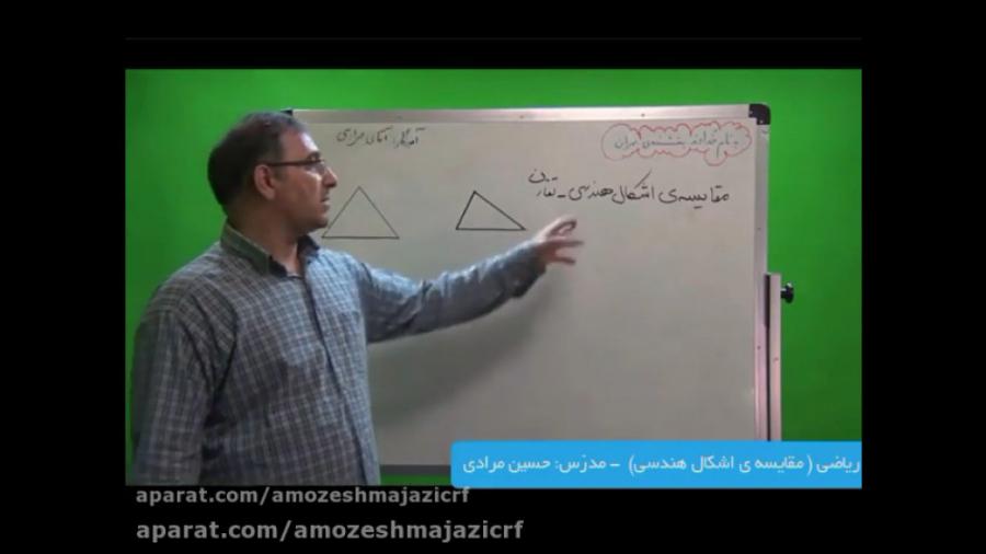 ریاضی مقایسه اشکال هندسی  تقارن  مدرّس آقای مرادی  جلسه سوم