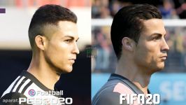 مقایسه فیس های بازیکنان یوونتوس در FIFA 20 PES 20