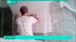 آموزش نصب کاغذ دیواری  نحوه نصب کاغذ دیواری کاغذ دیواری ساده