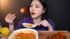 Carbo Spicy Chicken Noodles chicken mukbang ASMR اسمر   نودل مرغ تند کربو