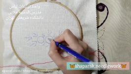 آموزش روبان دوزی دوخت ستاره عنکبوتی مدرس قدسیه ملائی