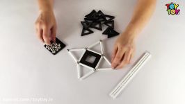 بازی مغناطیسی 68 قطعه‌ای جیومگ مدل Black and White