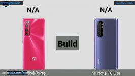 مقایسه گوشی شیائومی نوت ۱۰ lite گوشی هوآوی nova 7 pro