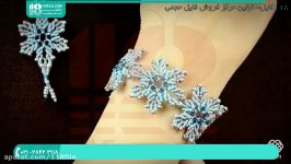 آموزش مکرومه بافی دستبند  بافت دستبند مکرومه دستبند مکرومه مدل گل منجمد یخی 
