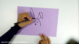 آموزش نقاشی  کشیدن یک خرگوش ساده برای کودکان