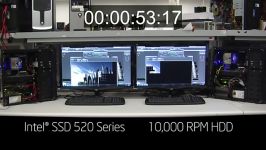 Side by Side CAD demo Intel SSD 520 vs. HDD