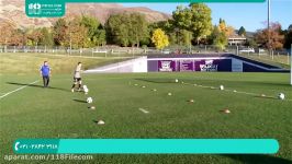 آموزش فوتبال به کودکان  تکنیک فوتبال  یادگیری فوتبال دریبل، شوت لمس توپ