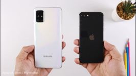 مقایسه سرعت گوشی های Galaxy A71 iPhone SE 2020 گلکسی ای ۷۱ آیفون اس ای ۲۰۲۰