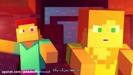 انیمیشن ماینکرافت بیرون رفتن غار Minecraft