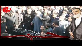 نماز بر پیکر حاج علی آهی توسط حجت الاسلام شجاعی