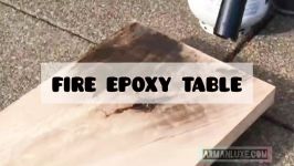 میز اپوکسی طرح سوخته. fire epoxy table.