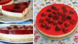 چیز کیک توت فرنگی  Strawberry Cheesecake