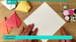 آموزش اوریگامی  اوریگامی ساده  کاردستی اوریگامی اوریگامی لیوان