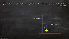 مکانیک  سرعت گلوله در کسری ارتفاع اوج