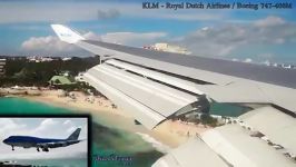 فرود زیبای بوئینگ400 747 KLMدر فرودگاهPrincess Juliana