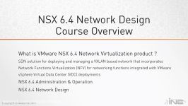 INE VMware NSX 6.4 Network Design