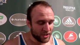 Tervel Dlagnev USA after win over Russia at 2015 FS .