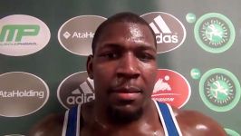 Ed Ruth USA after win over Cuba at 2015 Freestyle Wor