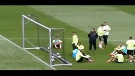 Neymar amazing goal in Brazil training