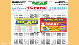 dssminer.com DEAR LOTTERY 19 6 2020 TICKET PRINTED DATE 10 4 2020 1155 AM S