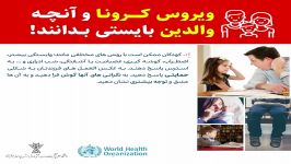 ویروس کرونا آنچه والدین بایستی بدانند.