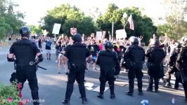 برخورد پلیس معترضان به نژادپرستی در کلایتون آمریکا