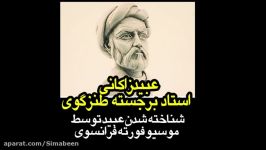 بخشی زندگی نامه کاری نظام الدین عبید زاکانی...