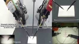 آموزش بخیه زدن به ربات استفاده ویدیوهای جراحی
